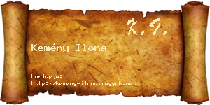 Kemény Ilona névjegykártya